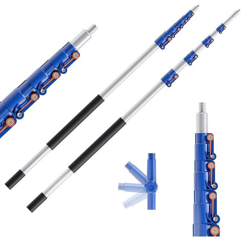 Adjustable Telescopic Extension Pole Painting Cleaning Dusting Light Bulb Reach
