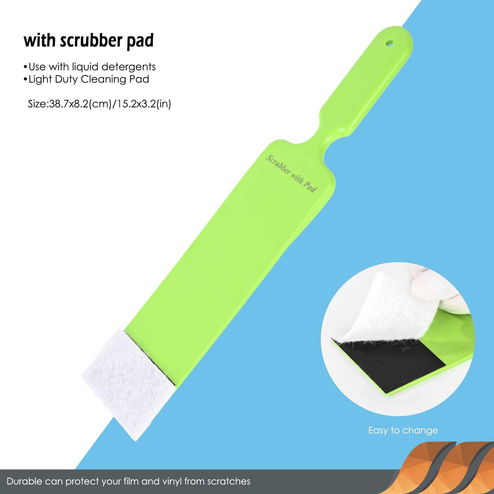 Window Tint Bulldozer Squeegee Scrubber Paddle Squeegee, Long Handle Flat Gla…