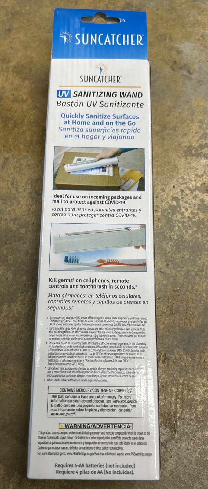 Suncatcher Sanitizing Wand Portable Disinfecting Lamp SW-9374 NIB