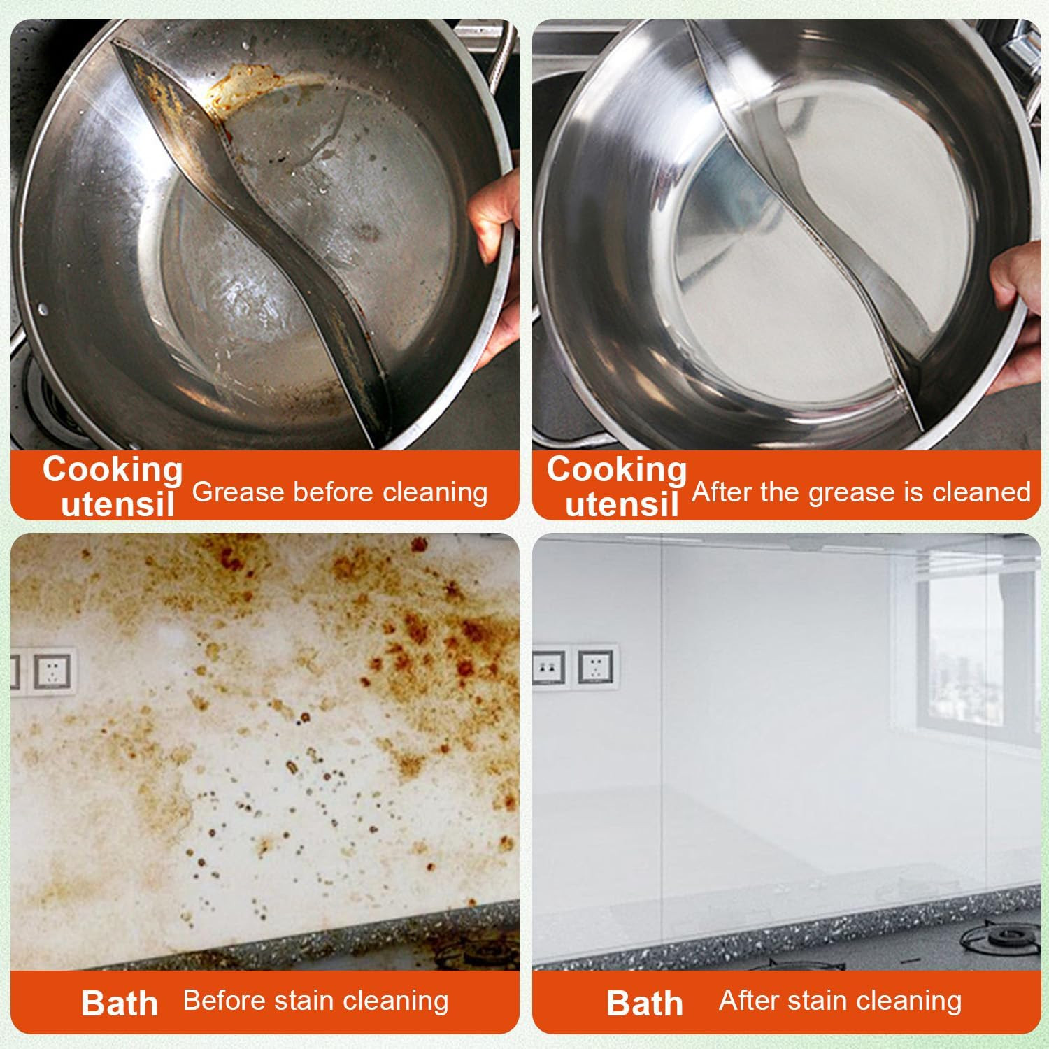 Clean up Kitchen Oil Stains Spray,Kitchen Spray Cleaner,All-Purpose Cleaning Spr
