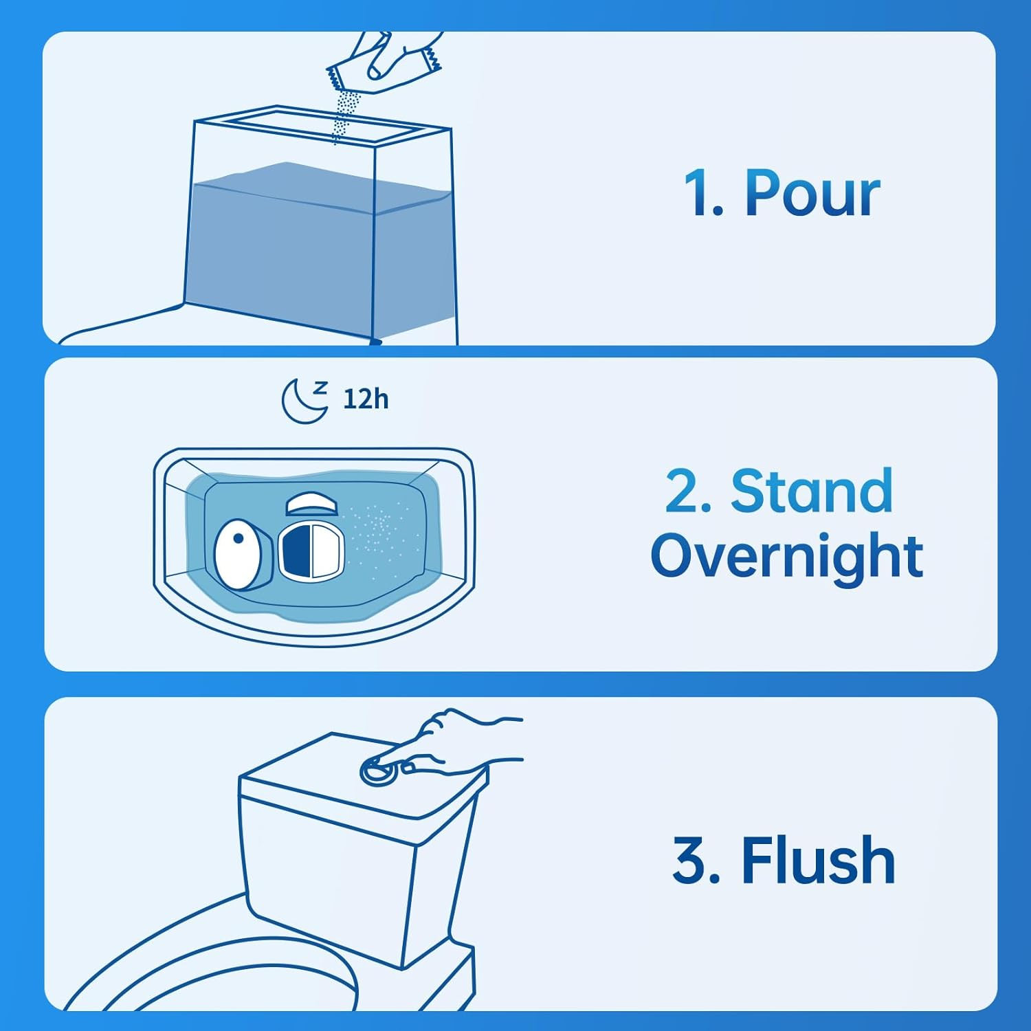 Toilet Tank Cleaner – 6 Pack Automatic Descaler Tablets, Powerful Mold & Rust Re