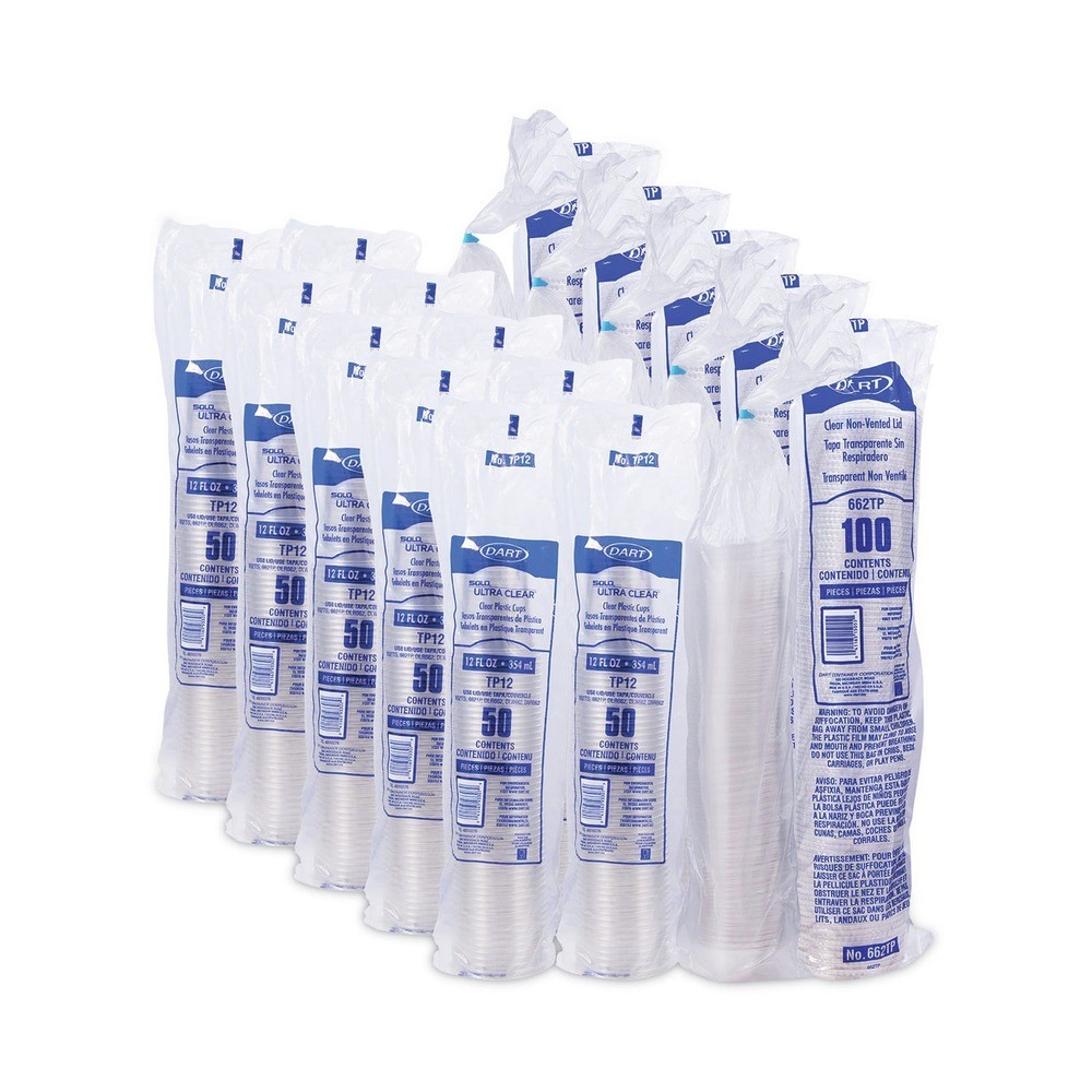 Dart PF35C1CP 12 oz Plastic PET Grab n Go Kit Combo w/ Insert – Clear 500/CT New