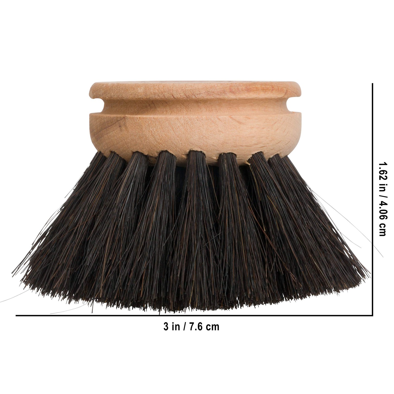 Horsehair Replacement Head Made With Untreated Beechwood 15/8inches