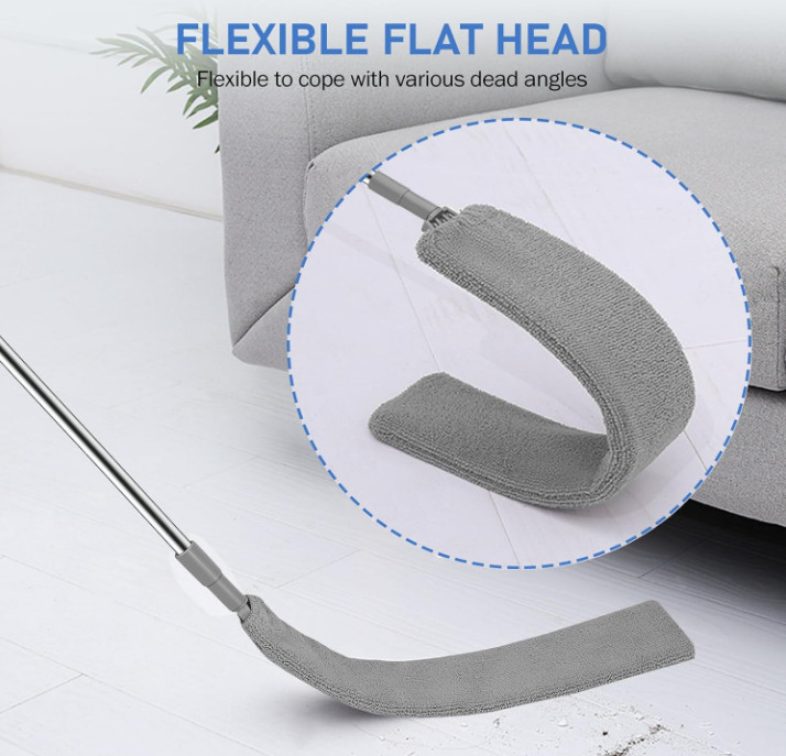 Retractable Gap Duster with Extension Pole Long Handle Cleaning Tool for Furnitu