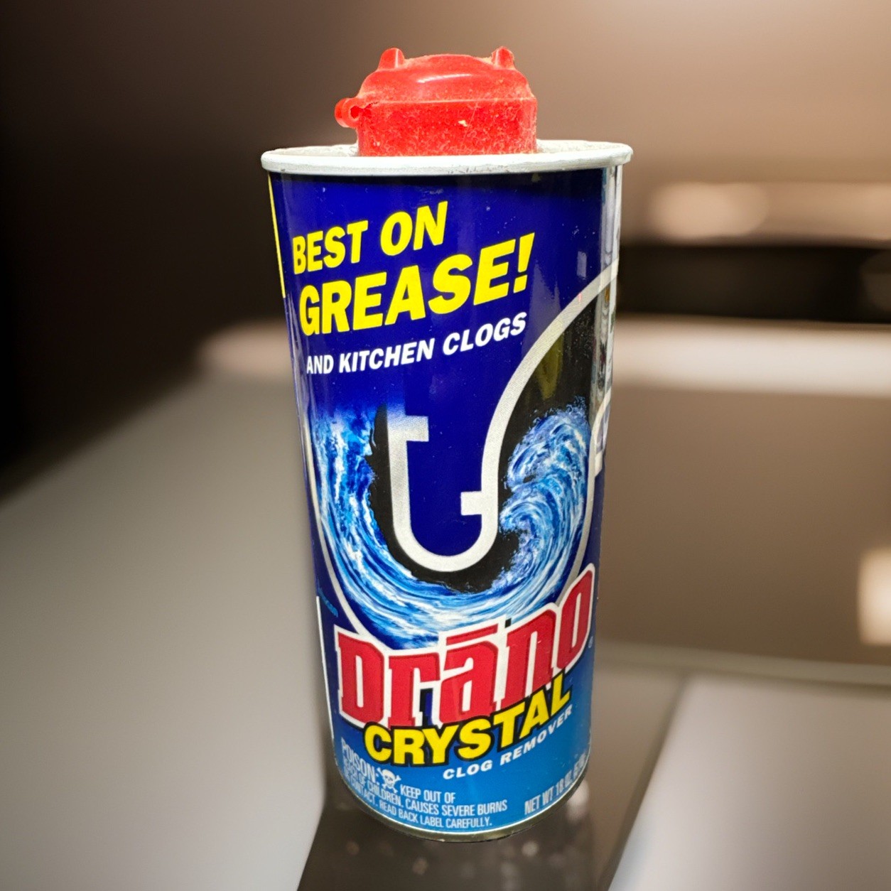 New Drano Crystal Clog Remover 18oz Drain Cleaner Discontinued 1998 Unopened