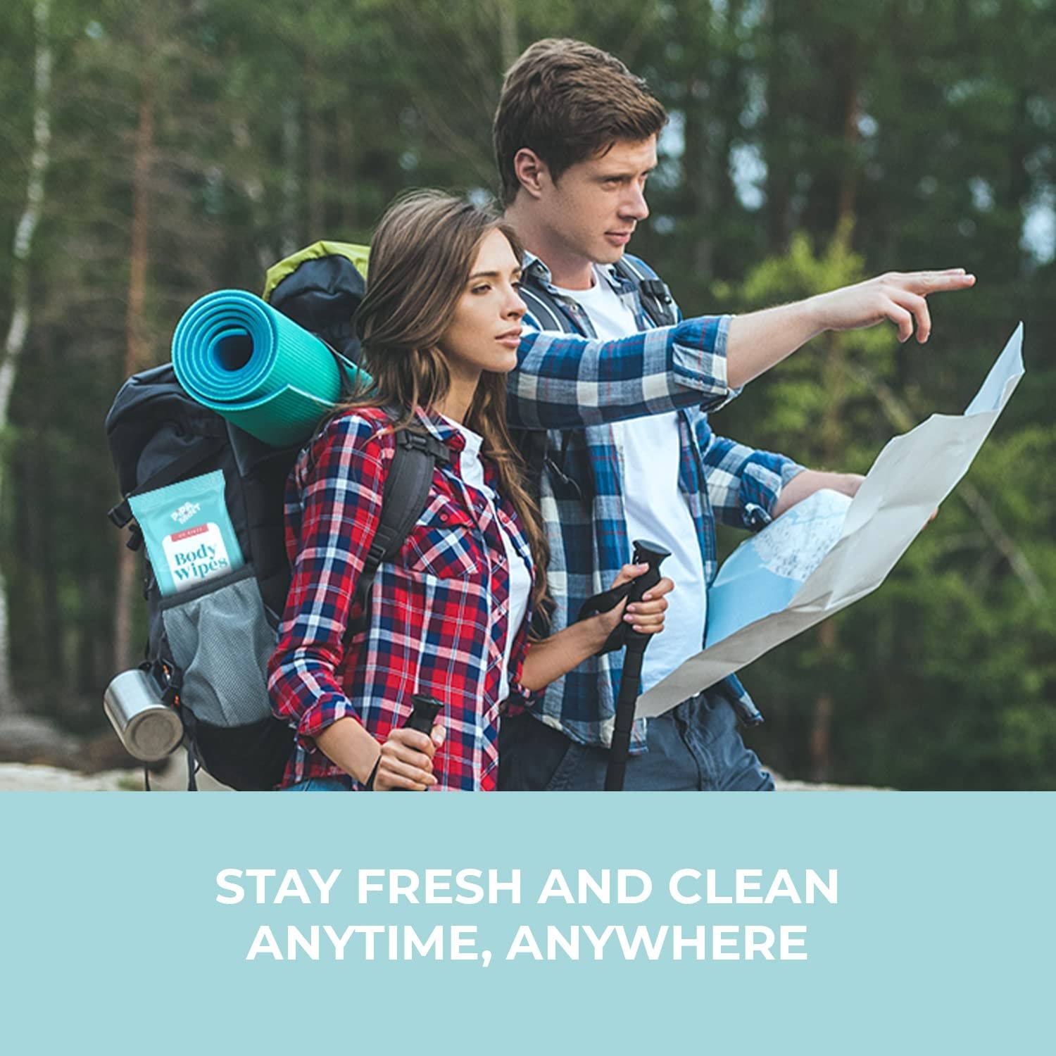 Portable XL Cleansing Wipes – 50 Count, Perfect for Travel and Active Lifestyles