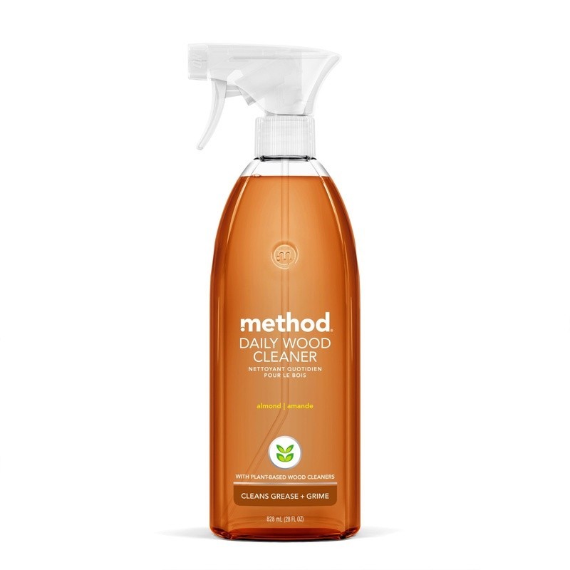 Natural Almond Wood Cleaner Spray Plant Based Dust Remover 28oz Indoor Use