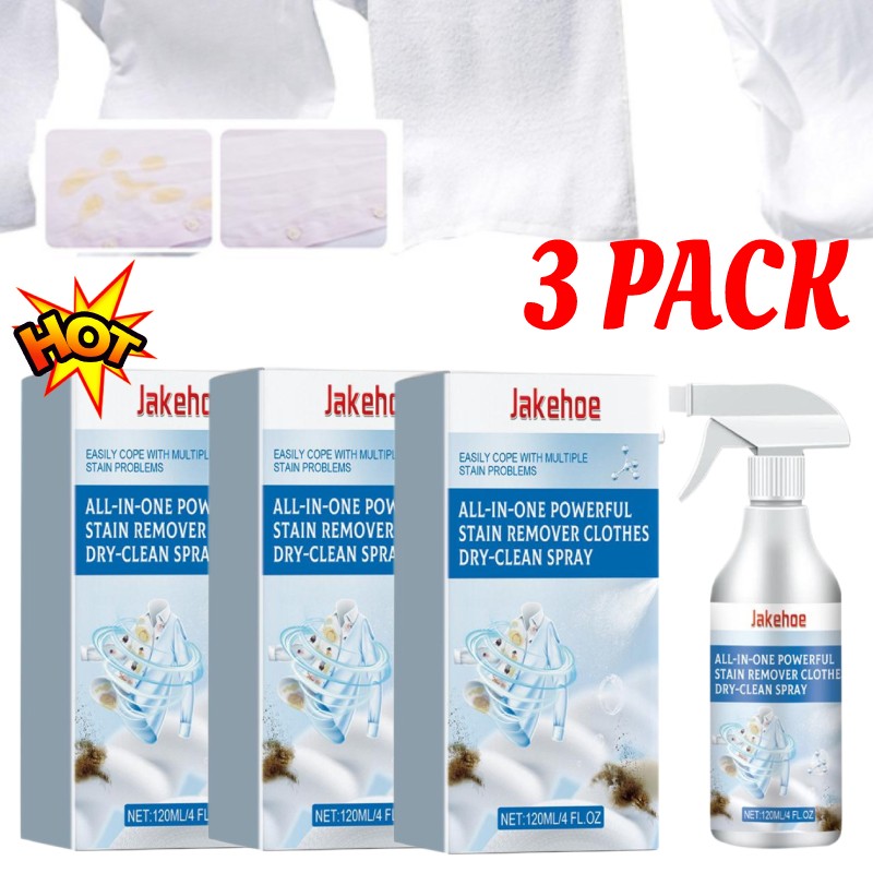 3X All-in-One Powerful Stain Remover Clothes Dry-Clean Spray 120ml HO T