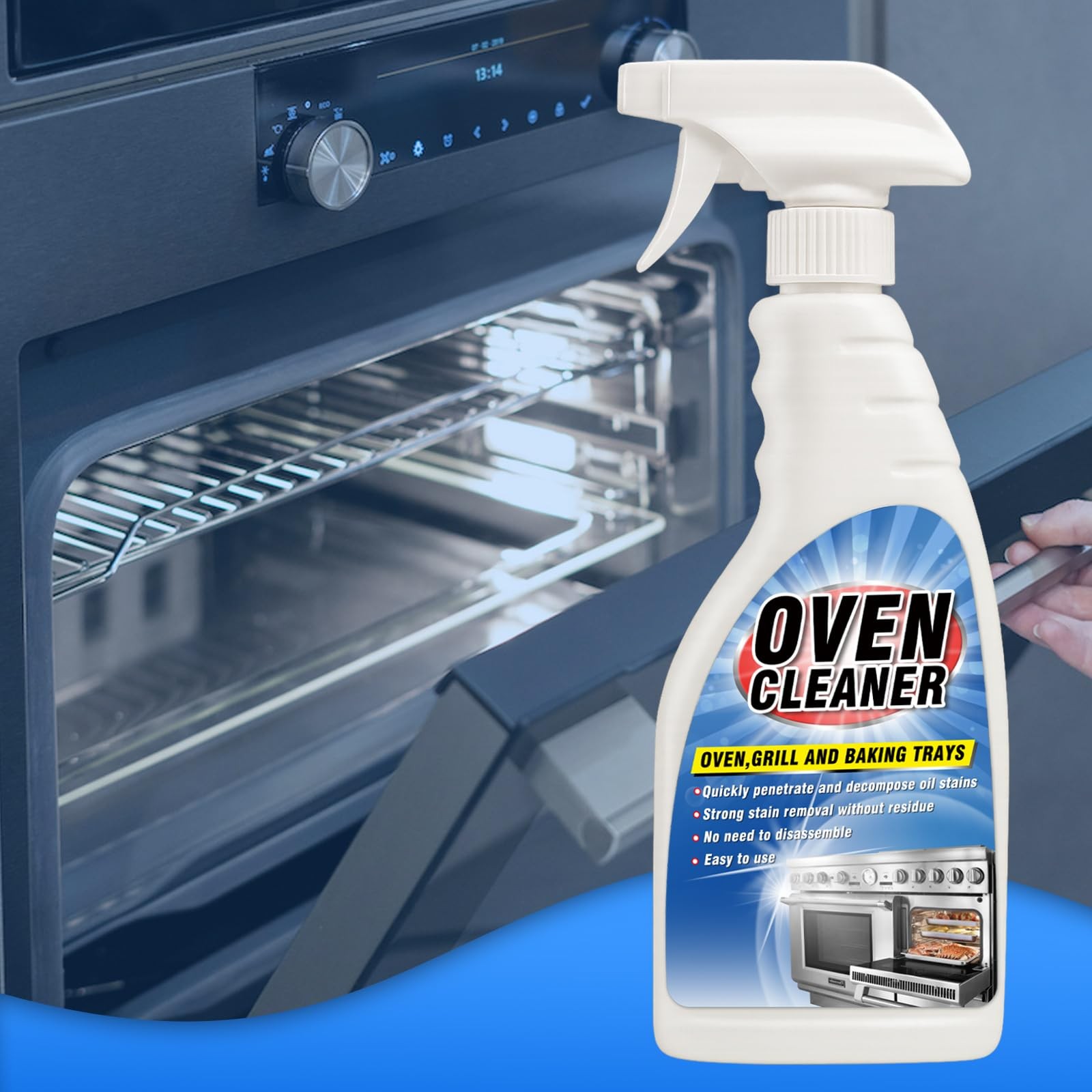 Heavy Duty Stove and Oven Cleaner Kit, Includes Cleaning Tool, Razor, Scraper…