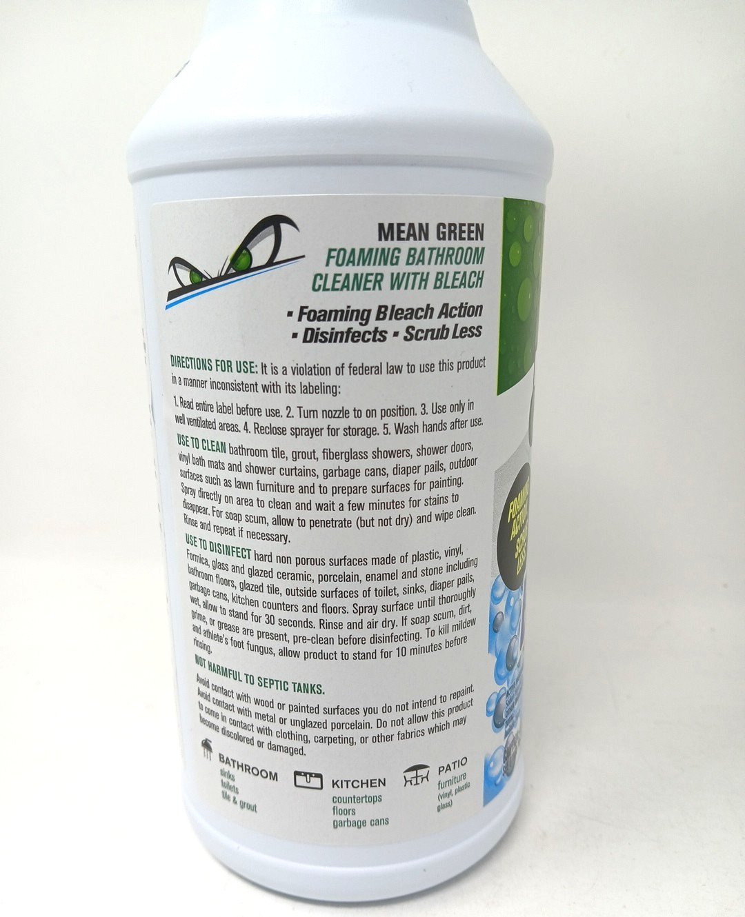 Mean Green Foaming Bathroom Cleaner With Bleach (32 Fl Oz)