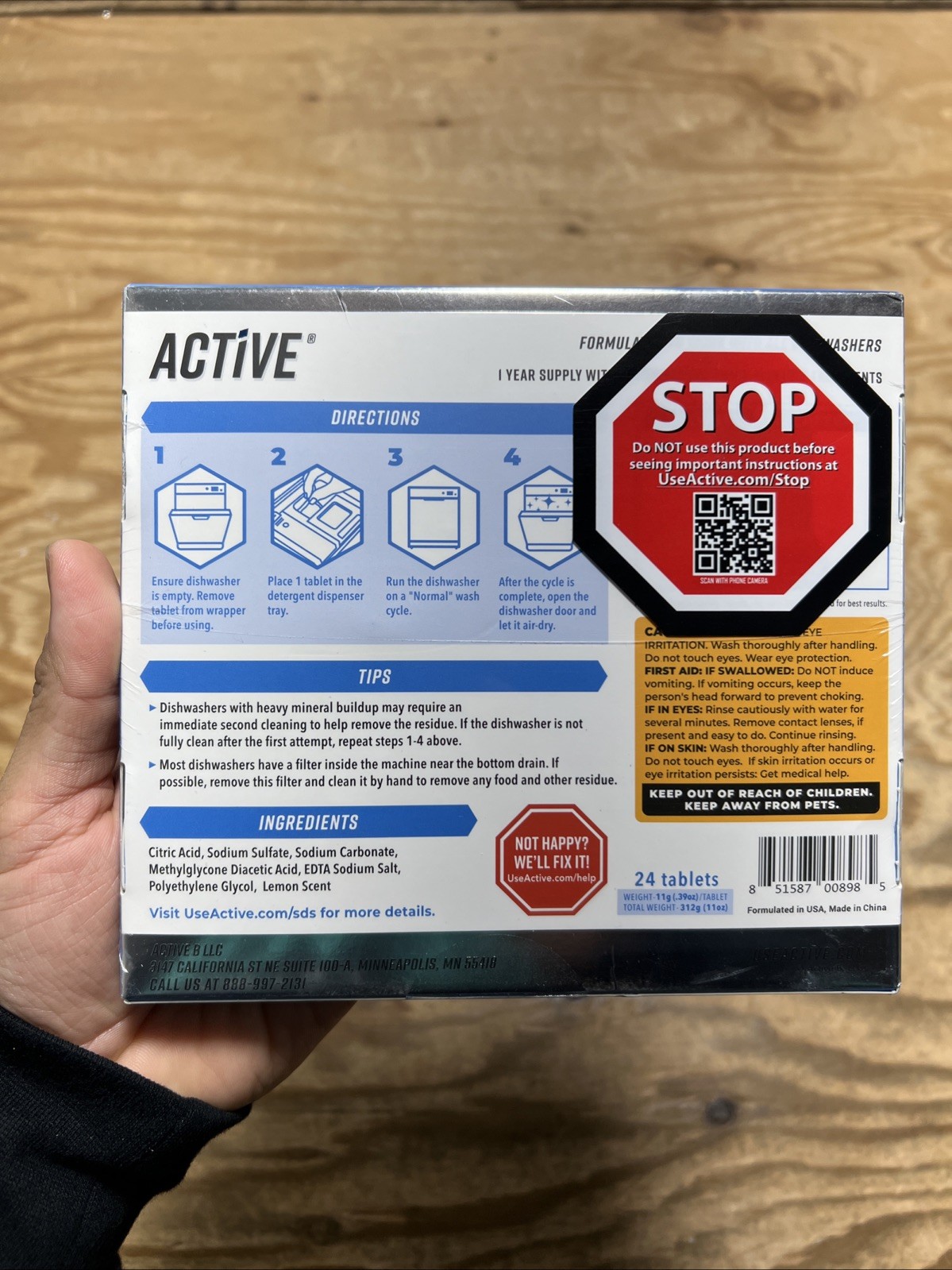 Active Dishwasher Cleaner 24 Tablet Pack – Lot of 2