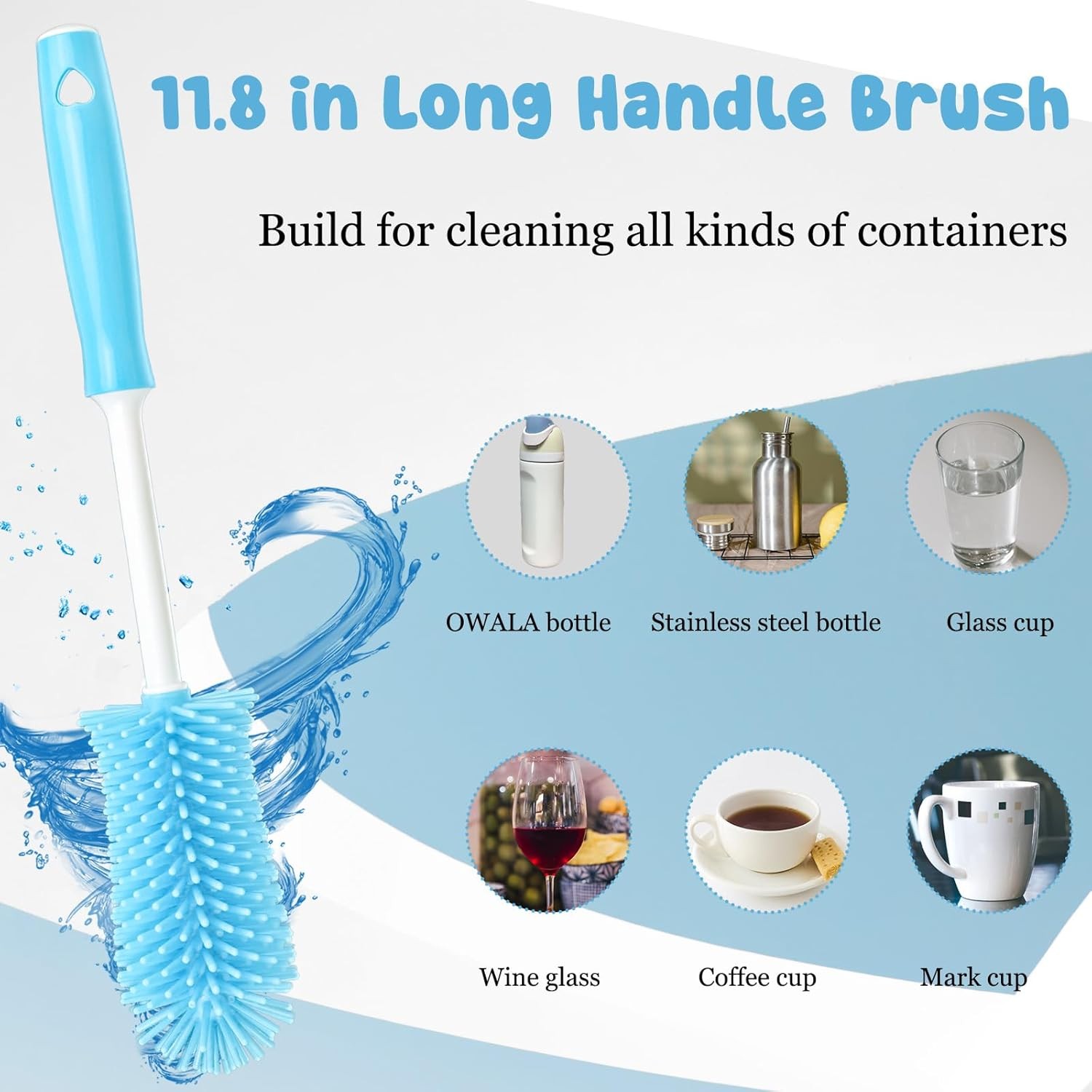 4 Pack Bottle Brush Cleaner Water Bottle Brush Cleaning Kit Straw Cleaner for Ow