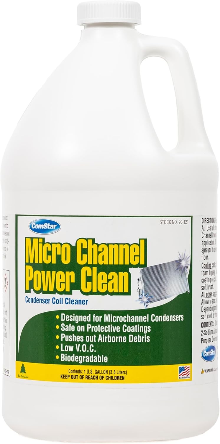 ComStar Micro Channel Power Clean | No-Rinse Foaming Coil Cleaner, 1 Gallon