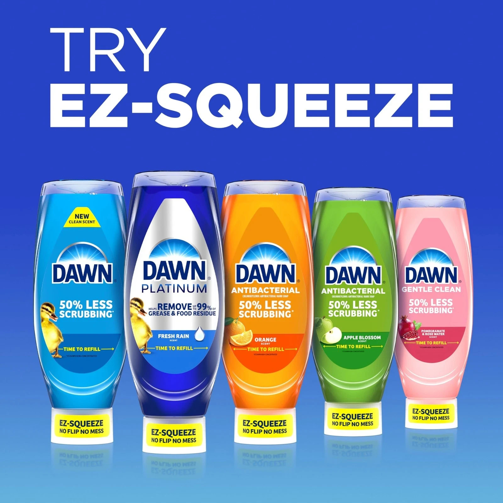 Dawn Gentle Clean EZ-Squeeze Dishwashing Liquid Dish Soap, Pomegranate and R…