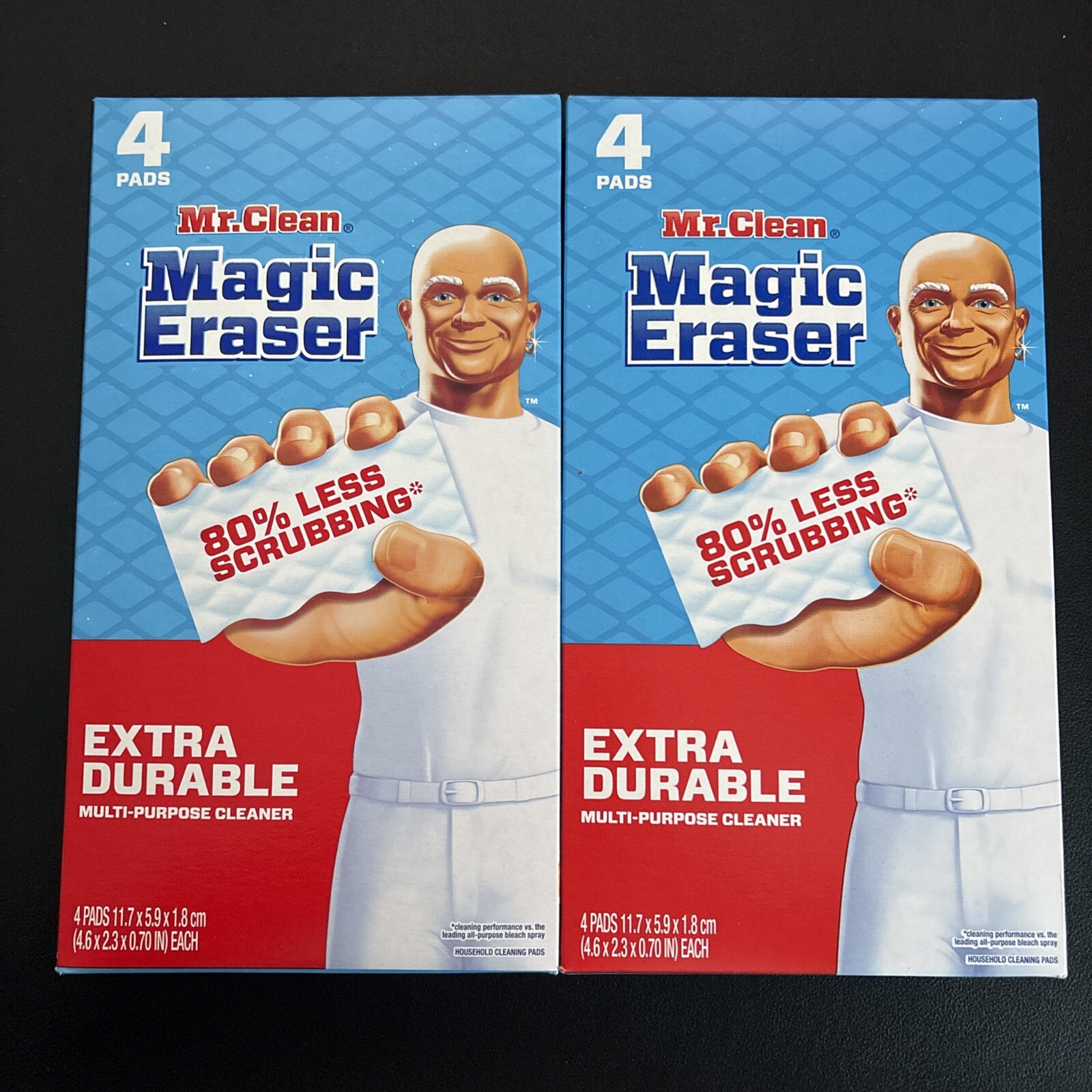 2x Magic Eraser Extra Durable, Cleaning Pads with Durafoam 4ct Ea New