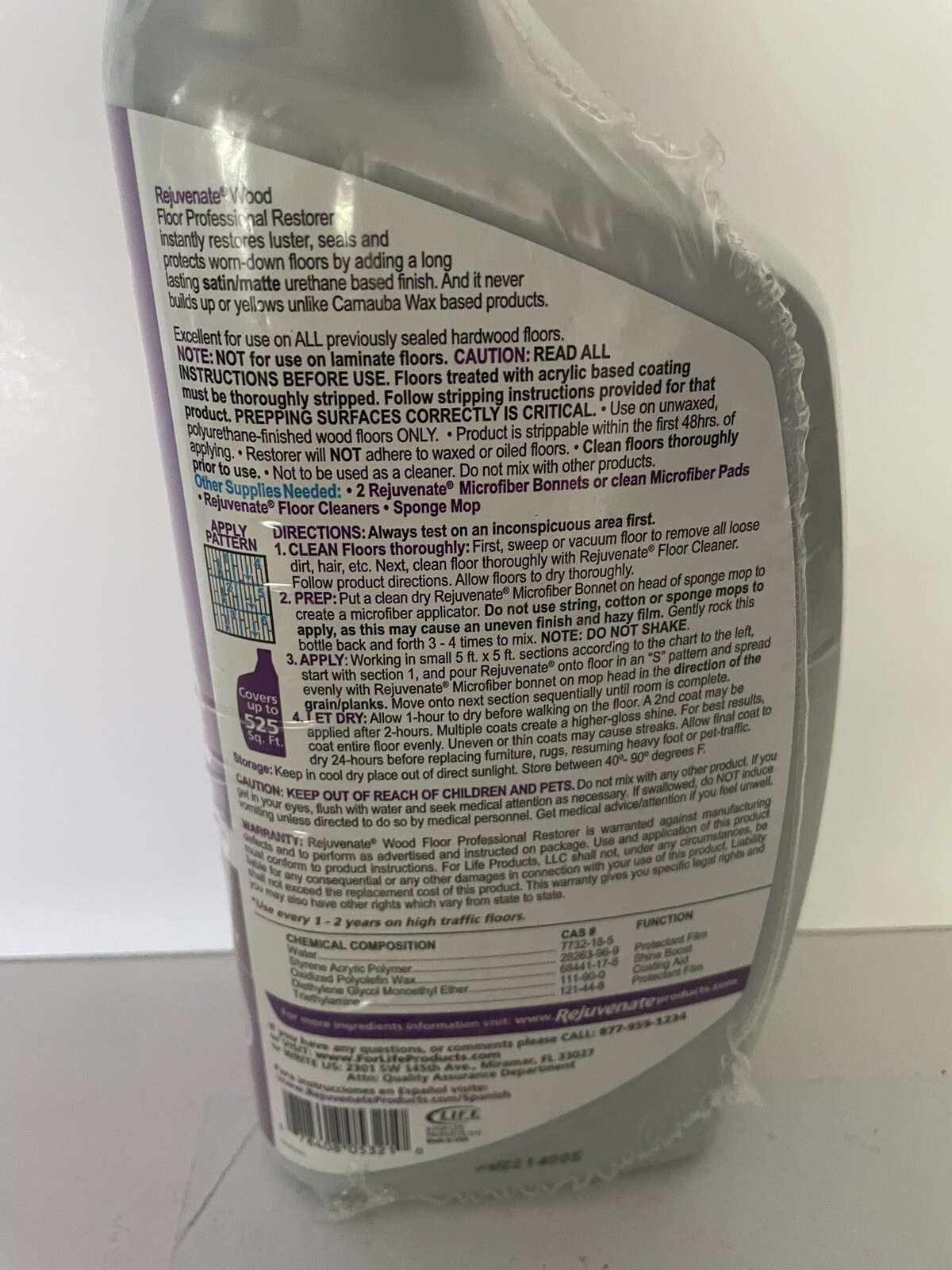 Rejuvenate Professional Wood Floor Restorer and Polish – 32oz New Satin Matte