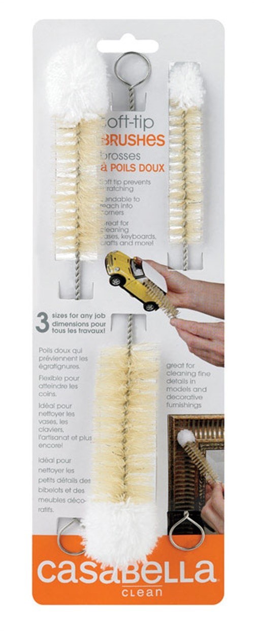 Casabella 8520530 Microfiber Tips Metal Brush 5 W in. with Handle