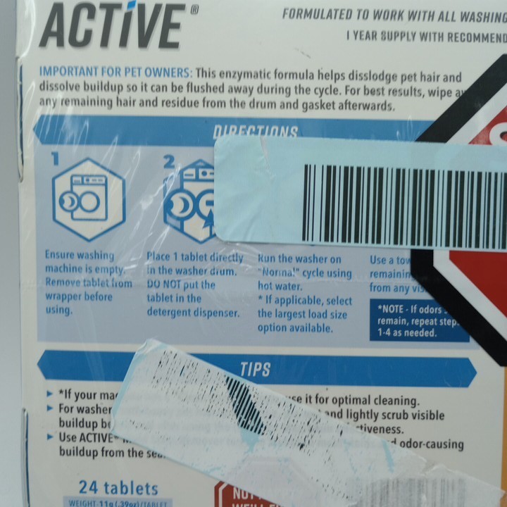 Active Enzymatic Washing Machine Cleaner for Pet Owners Deep Clean & Descale