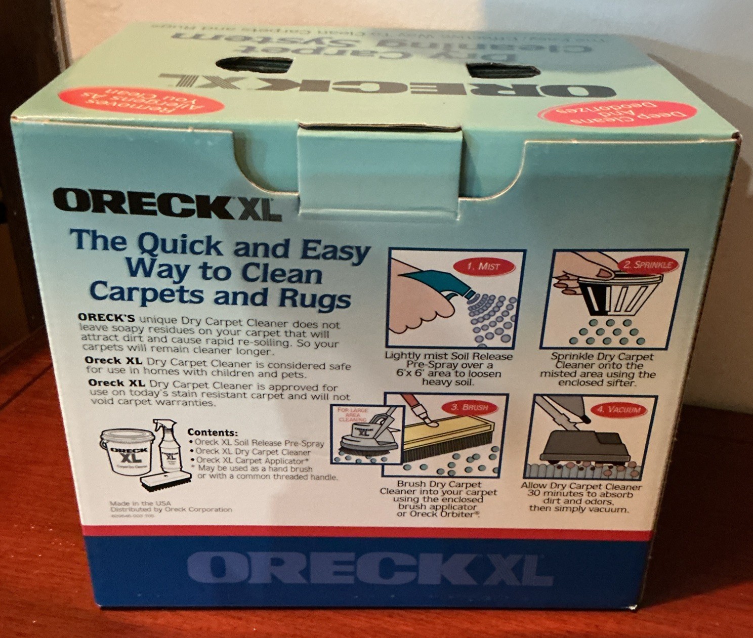 Oreck XL Dry Carpet Cleaning System Kit Used Soil Release Brush Powder Cleaner