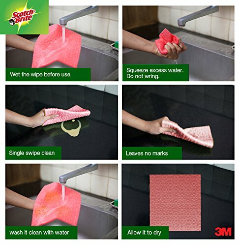 Scotch-Brite Sponge Wipe -Multipurpose- Absorbs Water 10X Times-3-5-10 Pcs Pack