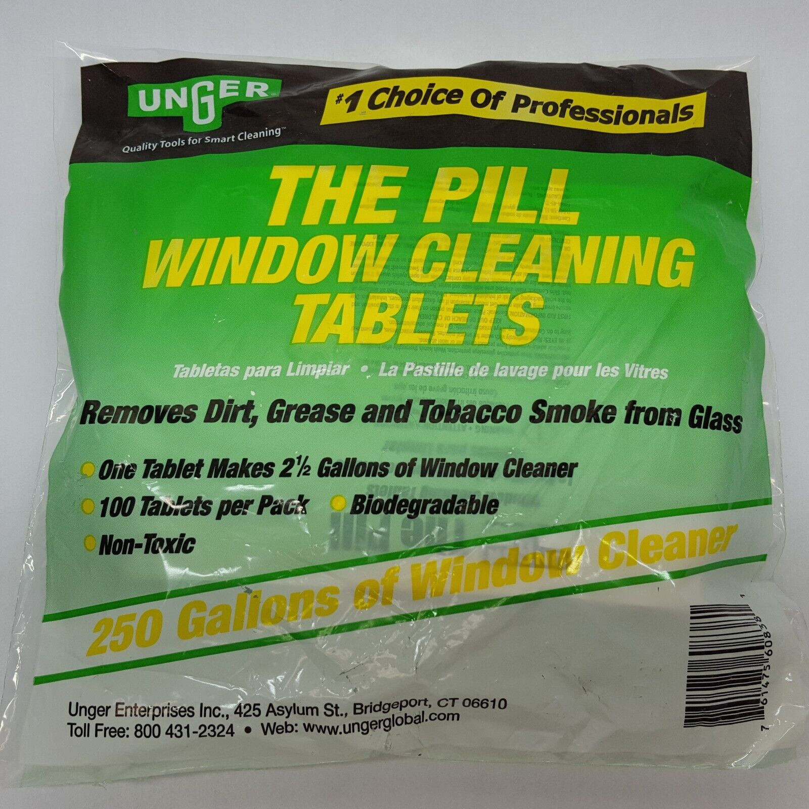 Unger The Pill Window Cleaning Tablets – 100 Tablets