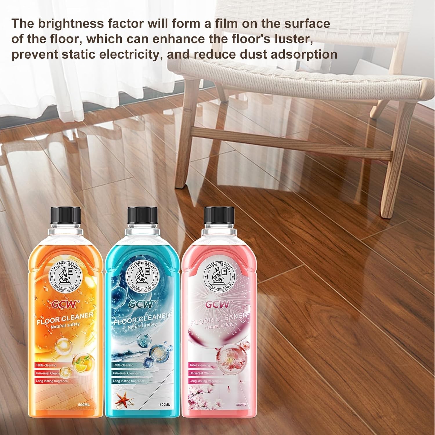 Pack of 2 GCW 500ml All Purpose Liquid Floor Cleaner Floor Bathroom Sakura Scent