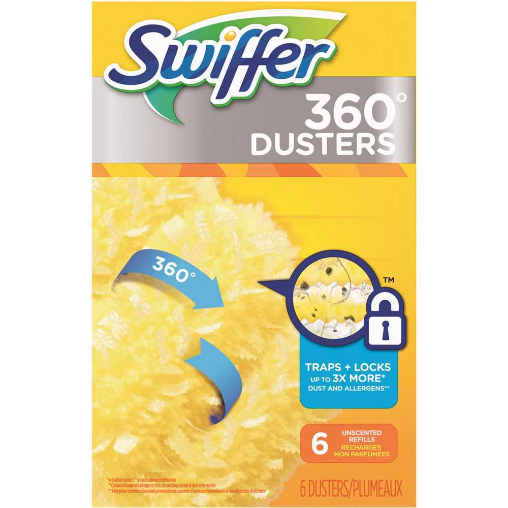 SWIFFER 003700016944 360-Degree Unscented Disposable Duster Refill – pack of 6