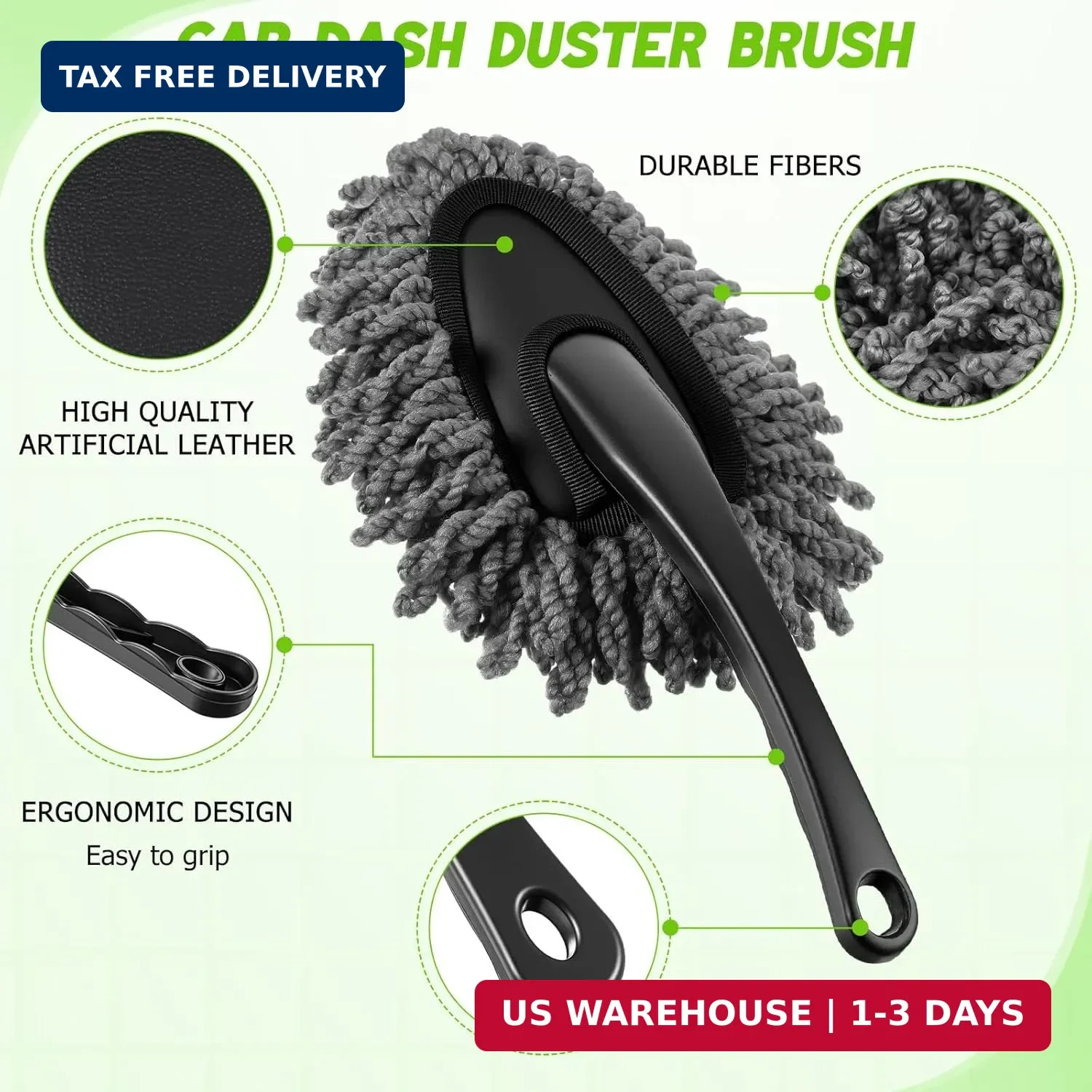 16 Pcs Windshield Cleaner Tool, Car Cleaning Kit with Various Detailing Brushes