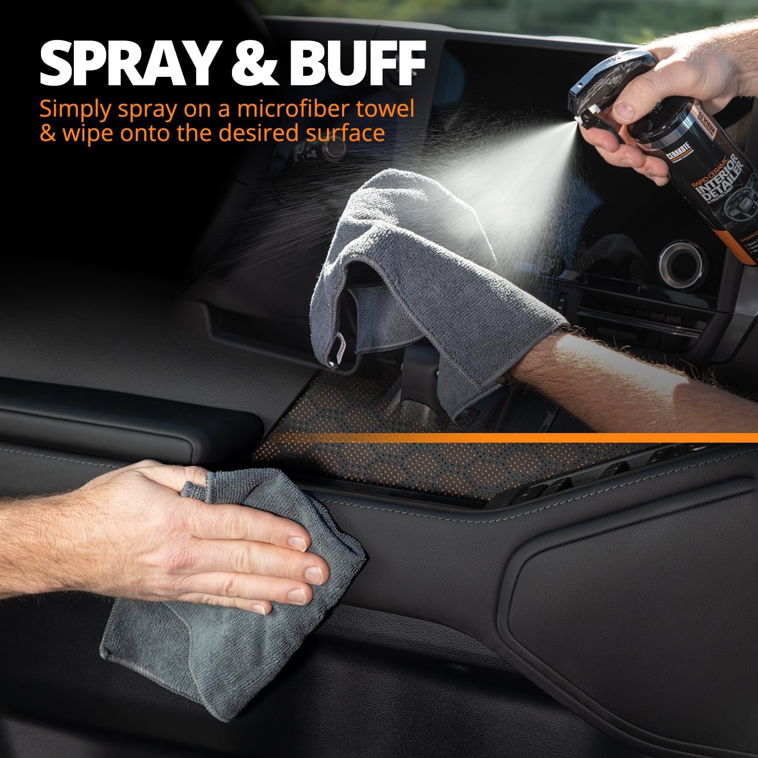 Rapid Ceramic Interior Detailer Protectant 14oz Car Cleaner Spray UV Protection