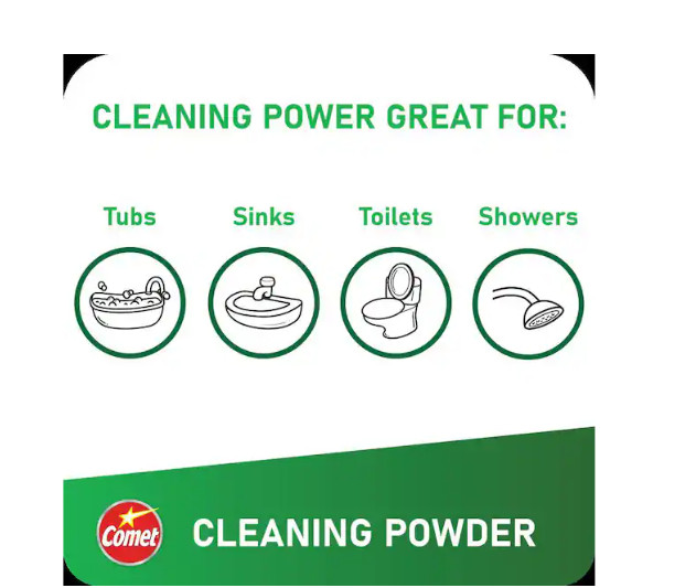 All Purpose Abrasive Powder Cleaner with Bleach, Pine Comet 21 oz.