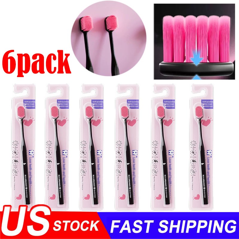 Extra Soft Micro-Toothbrush for Sensitive Gums and Teeth. (6 Pack)