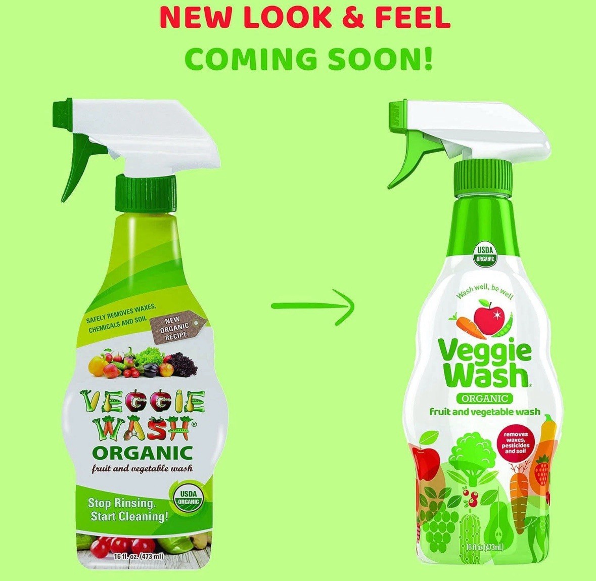 Veggie Wash Certified Organic Fruit and Vegetable Cleaner Pack of 3 16 Fl Oz