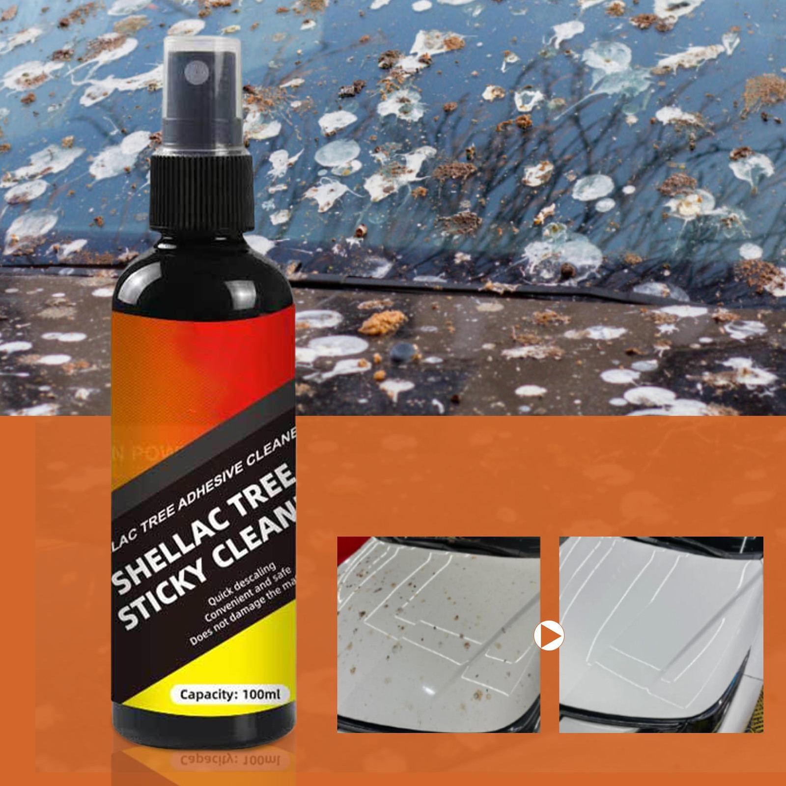 Bird Poop Remover Car Adhesive Remover Tree Sap Remover Cleaning