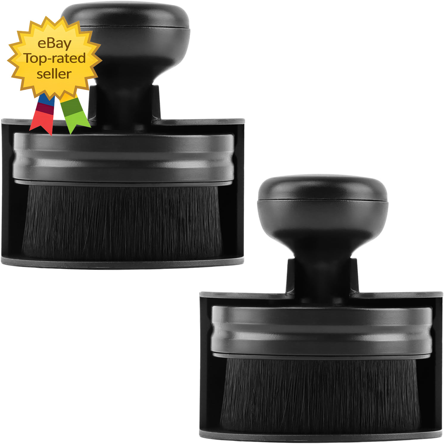 Auto Detail Brush Set 2 Pack Tire Shine Applicator High Density Car Wash Kit