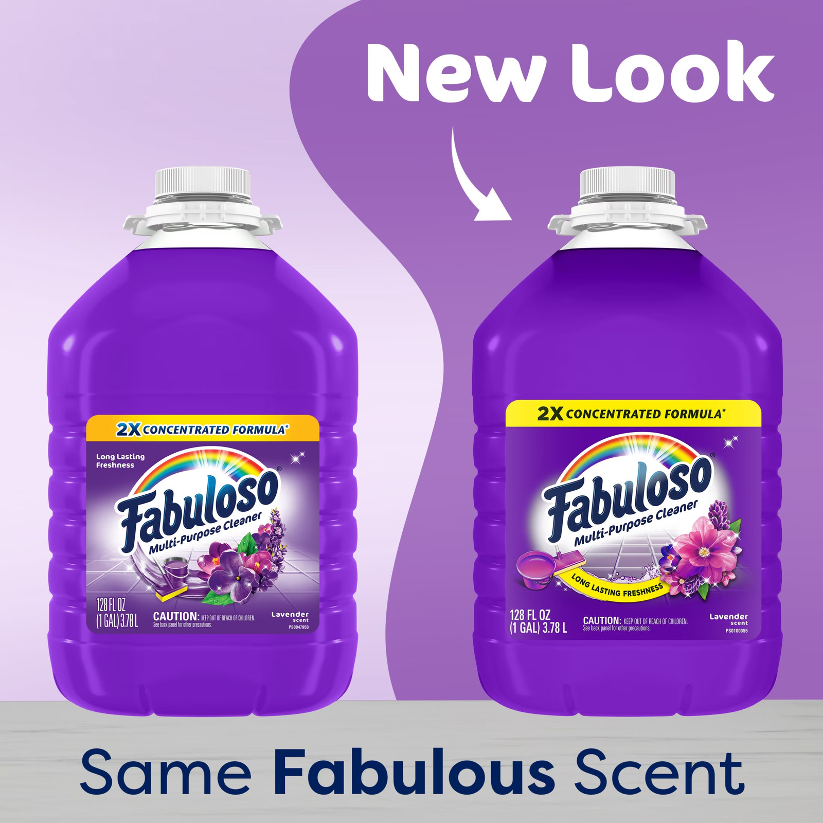 Fabuloso 2X Multi-Purpose Cleaner, No Rinse Floor Cleaner, Lavender Scent, 128 F