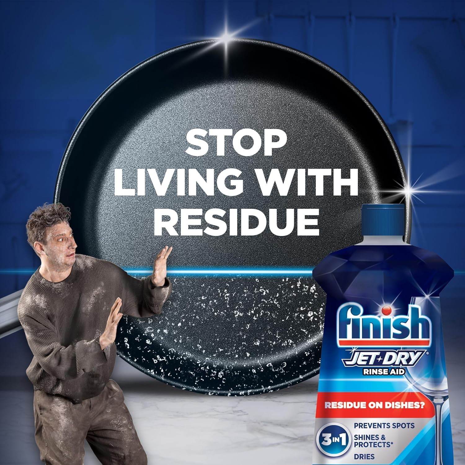Finish Jet-Dry Dishwasher Rinse Aid, Spot-Free Shine, 23 oz, 225 Washes
