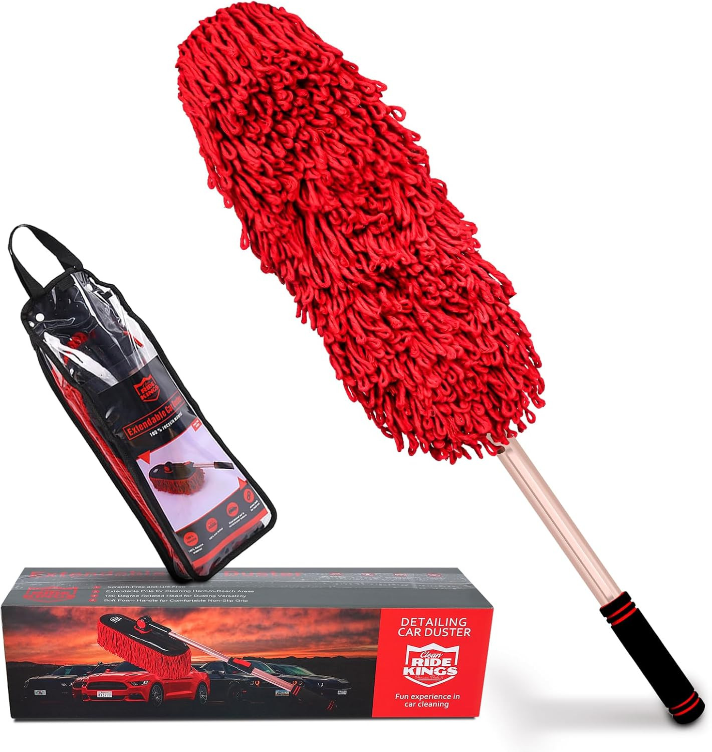 Car Duster Exterior，Scratch Free Soft Brush Kit For,Truck,Suv,Rv and Motorcycle,