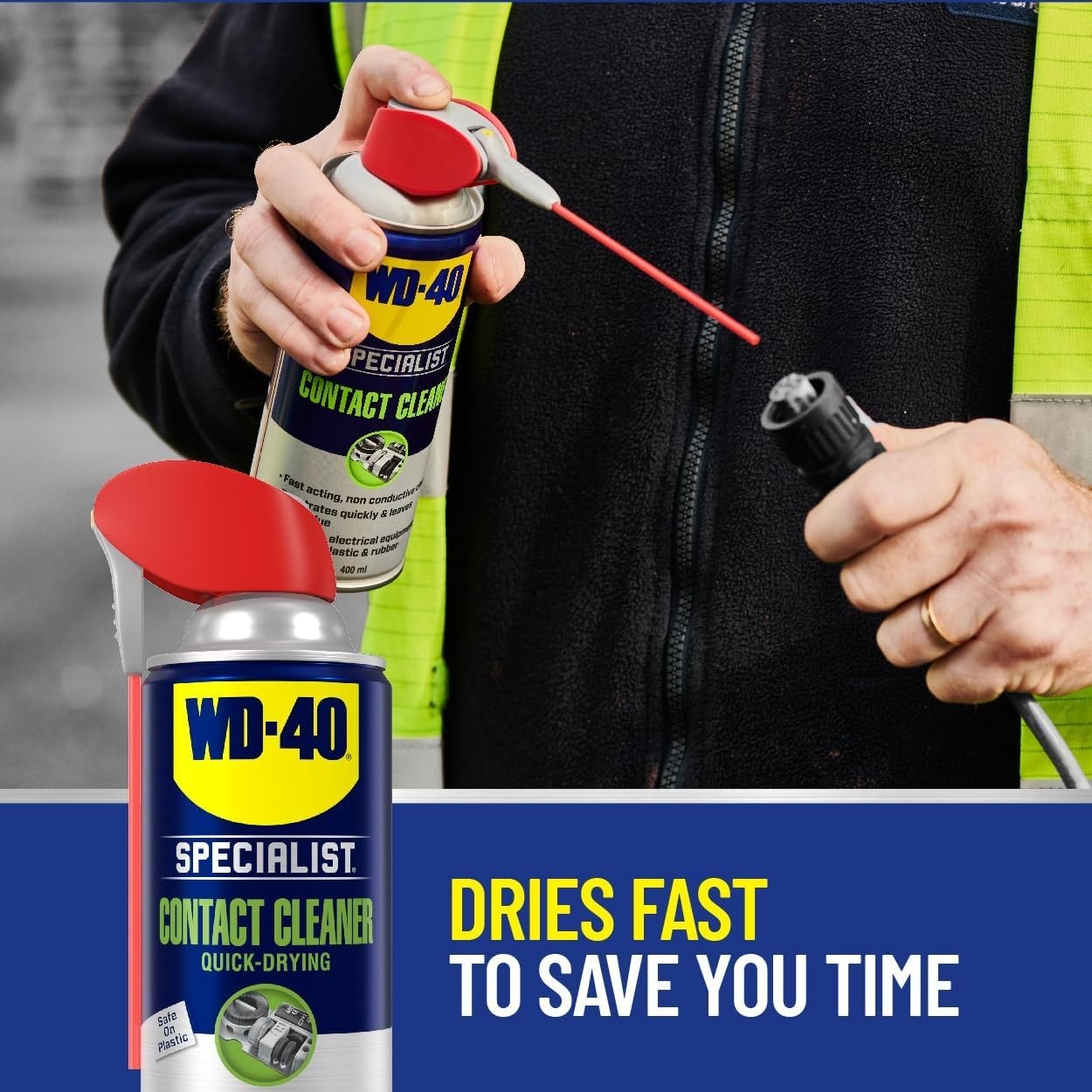 Residue-Free 11oz Specialist Contact Cleaner Spray for Safe Electrical Cleaning