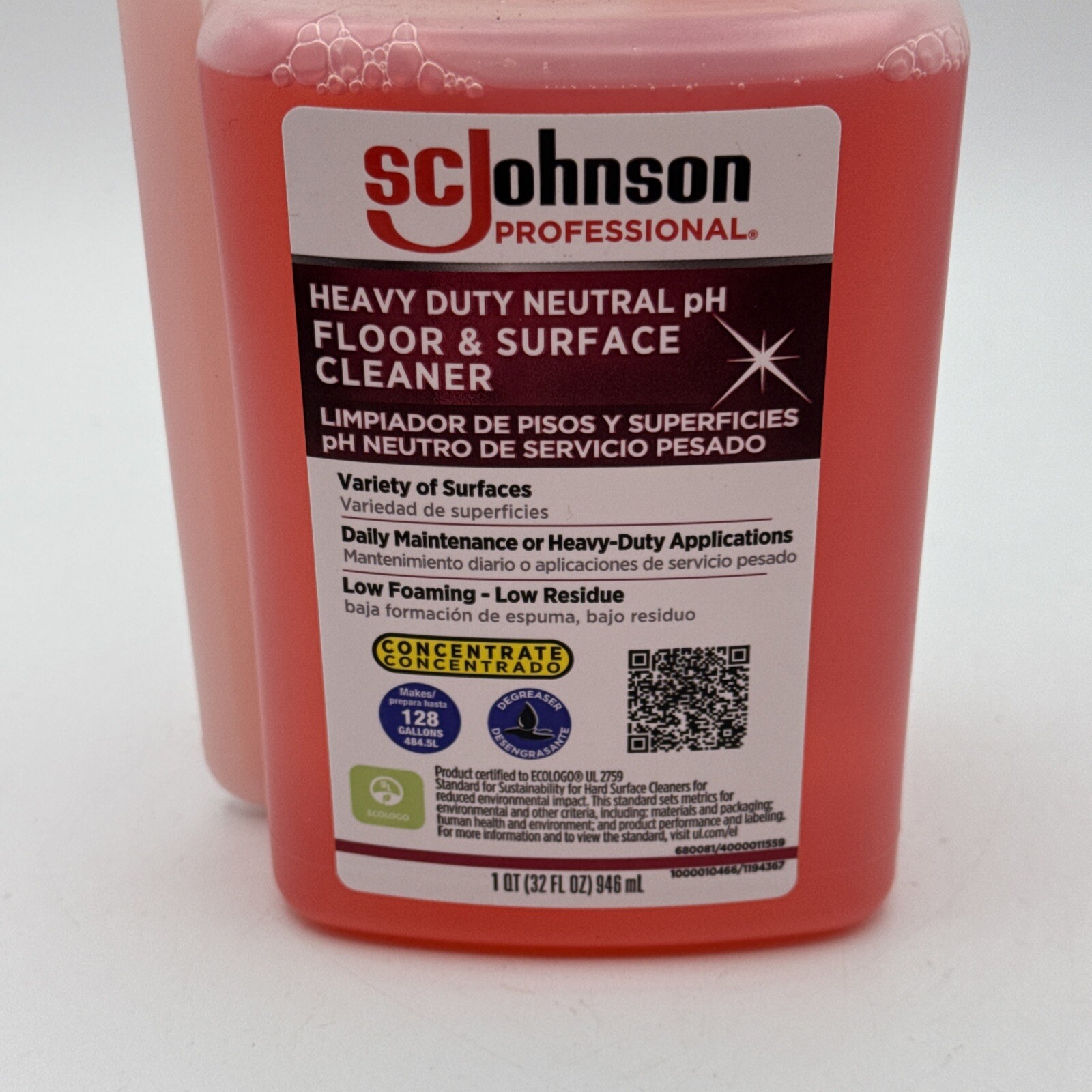 1 Qt. Heavy Duty Neutral Floor Cleaner sqeeze and pour bottle