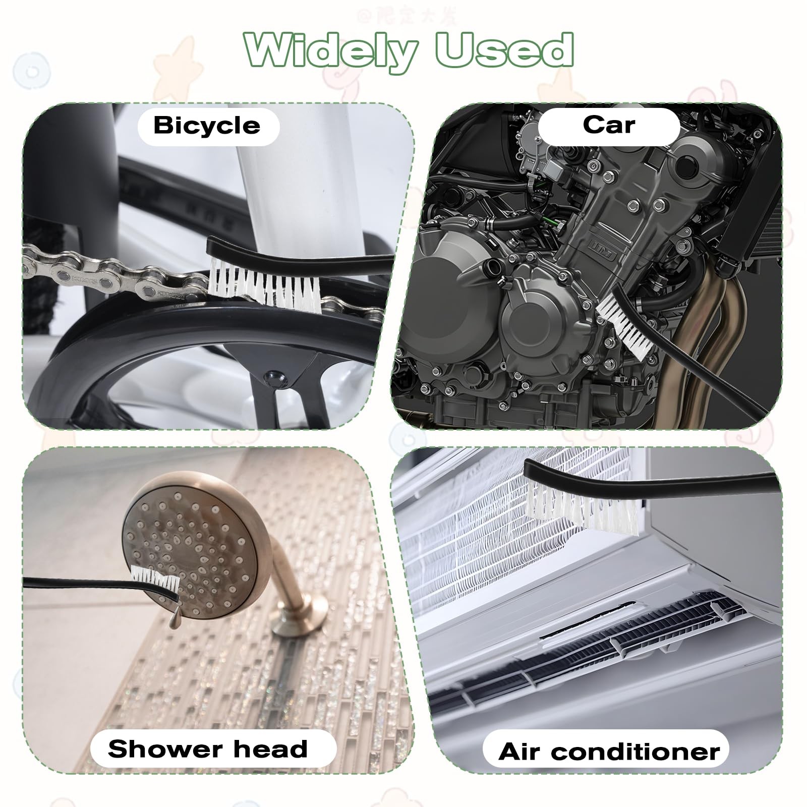 4 Pcs Double-Ended Small Cleaning Brushes Detail Cleaning Brush for Jewelry