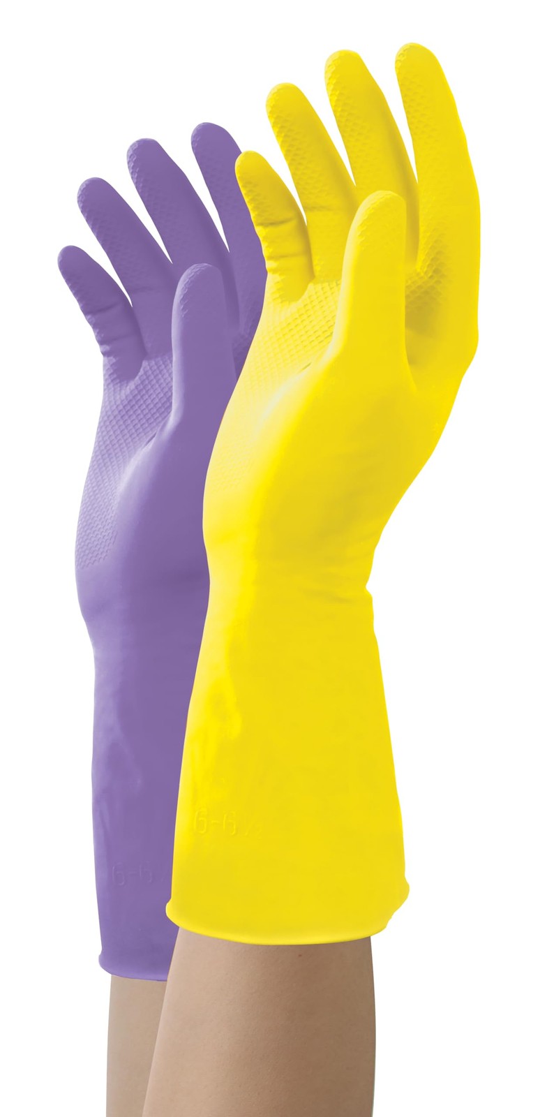Mr. Clean Large Reusable Latex Gloves, 2 (Latex, Pack of 4), Blue/Navy
