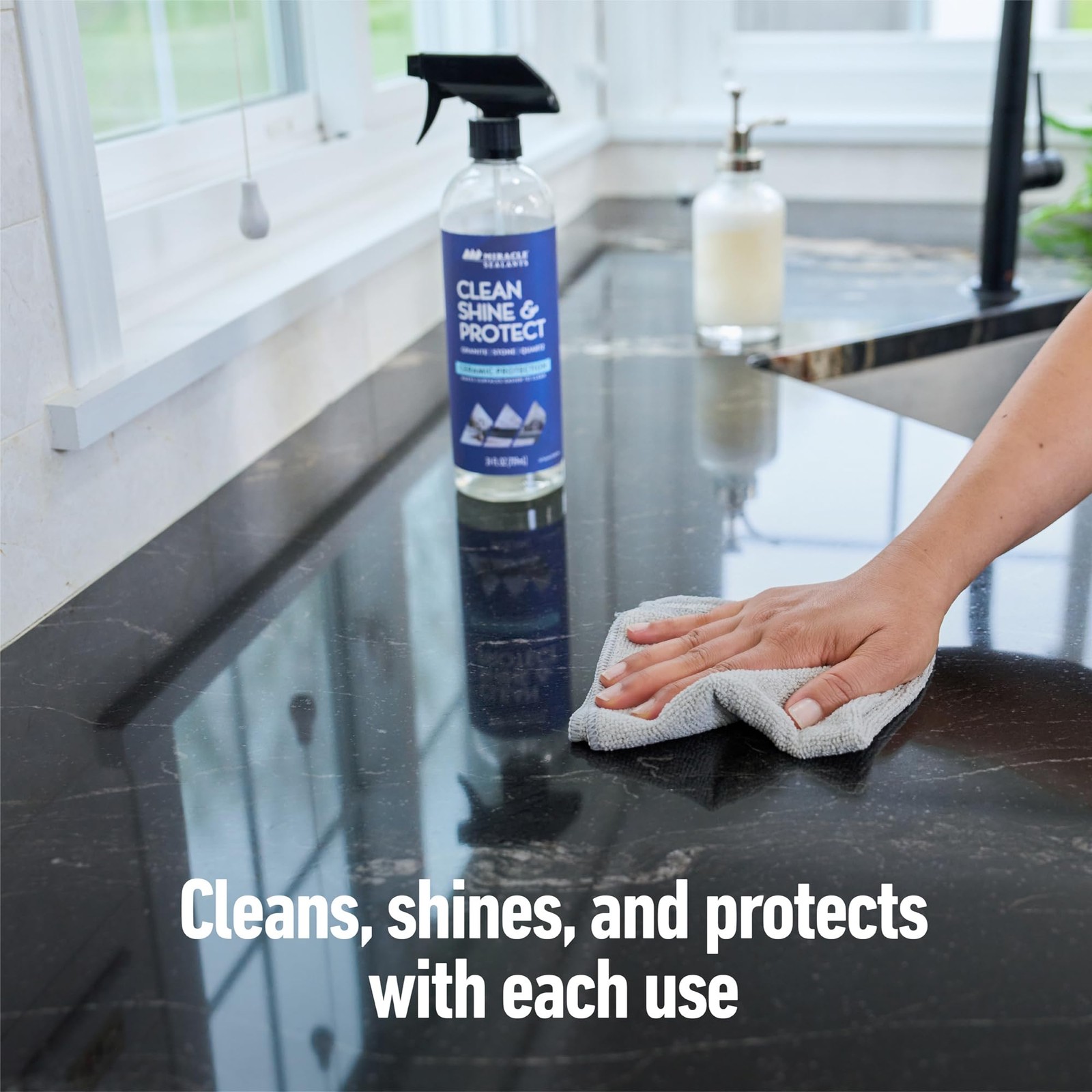 Clean Shine & Protect Spray for Granite, Stone, Quartz, Shine & Protect, 24 oz
