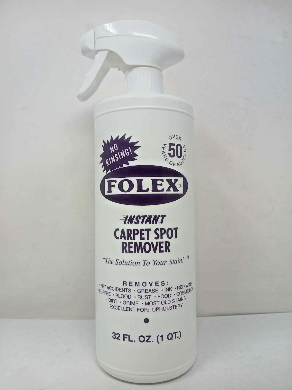 FOLEX Instant Carpet Spot Remover – Removes Grease Ink Wine Coffee Blood – 32 oz