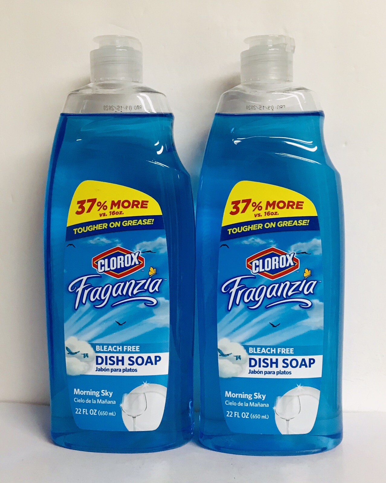 2 Bottles Fraganzia Morning Sky Dish Soap 22 fl oz Each