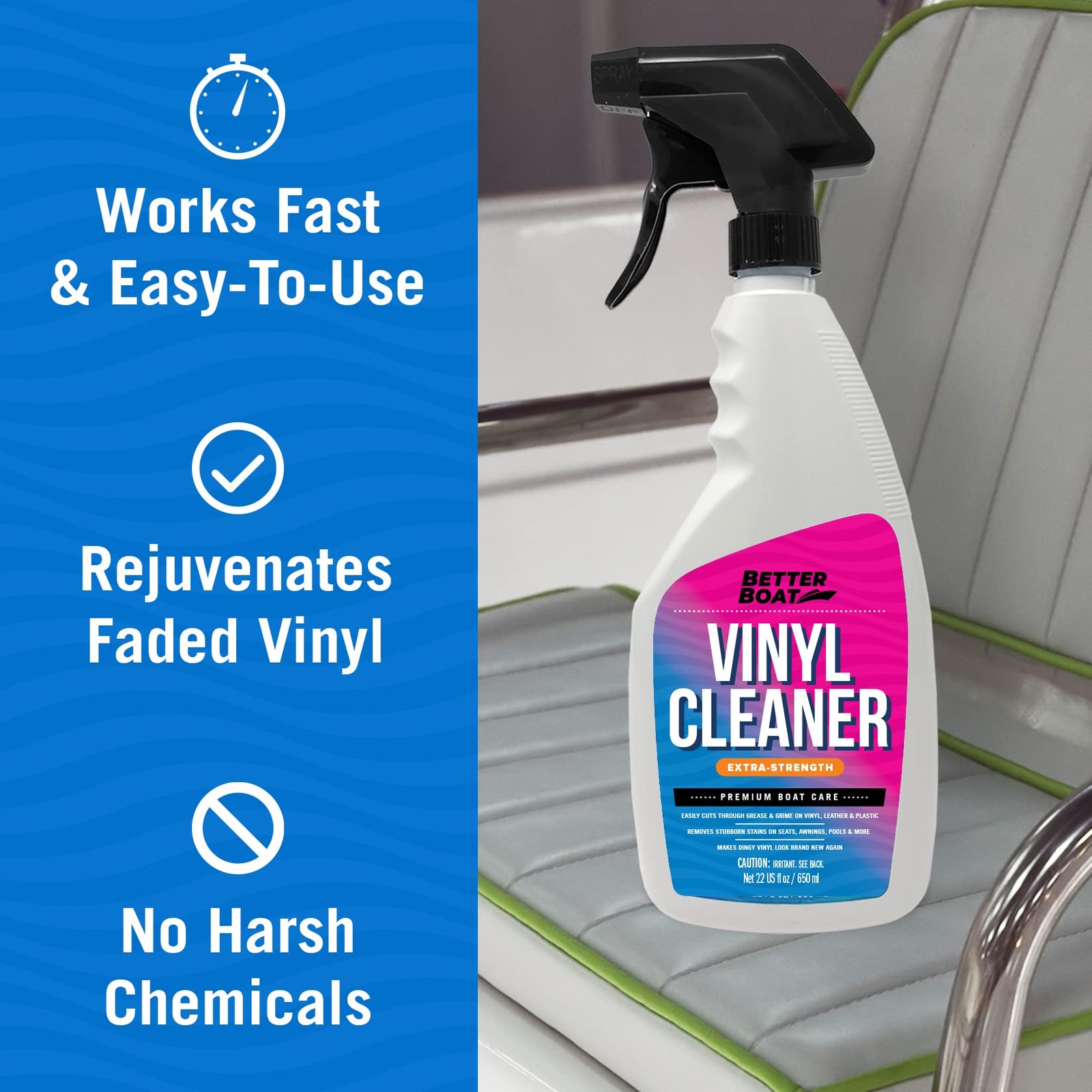 Boat Vinyl Cleaner Upholstery And Seat Cleaner Protectant For Marine Vinyl Windo