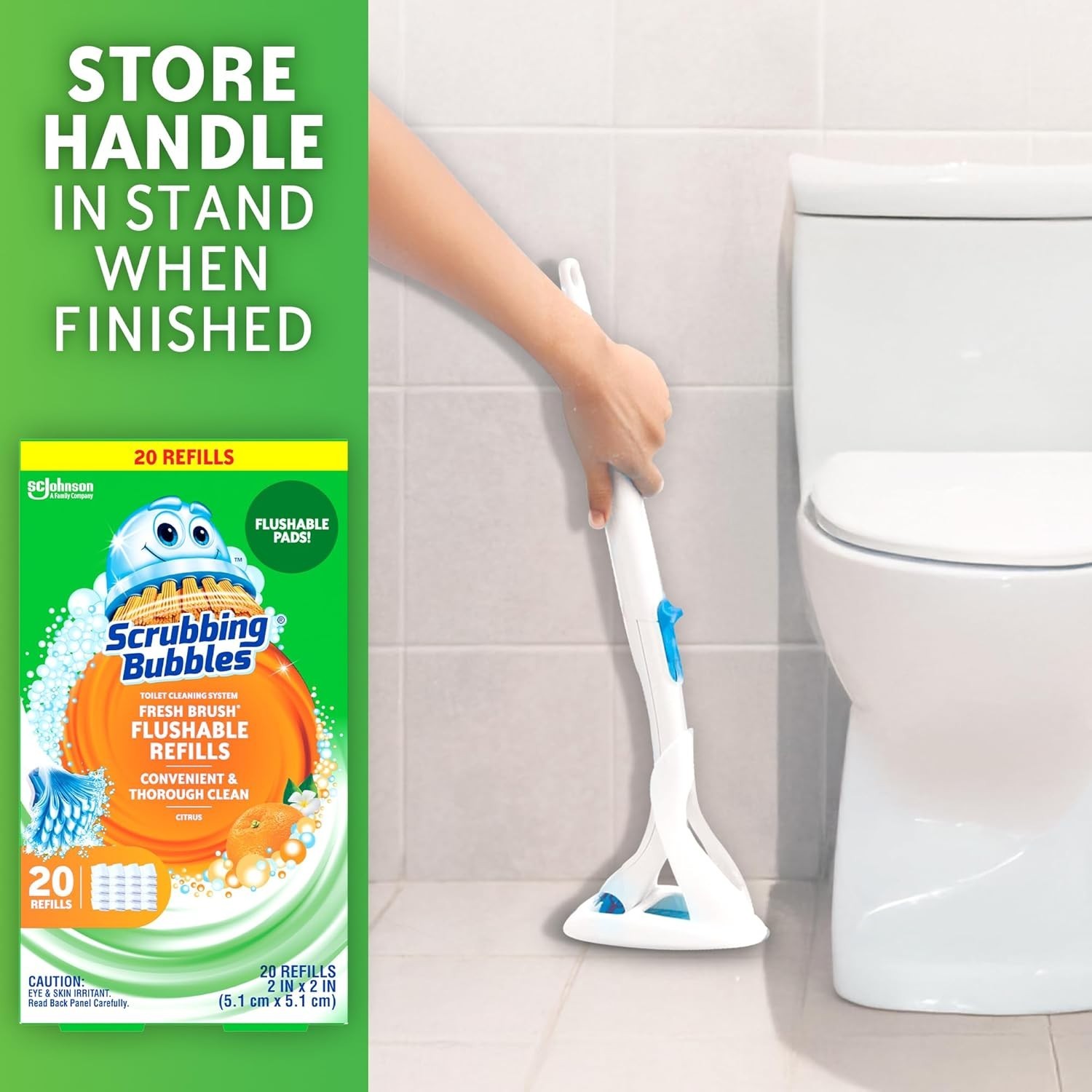 Scrubbing Bubbles Flushable Toilet Refill Pads Citrus Scent 20 Pack