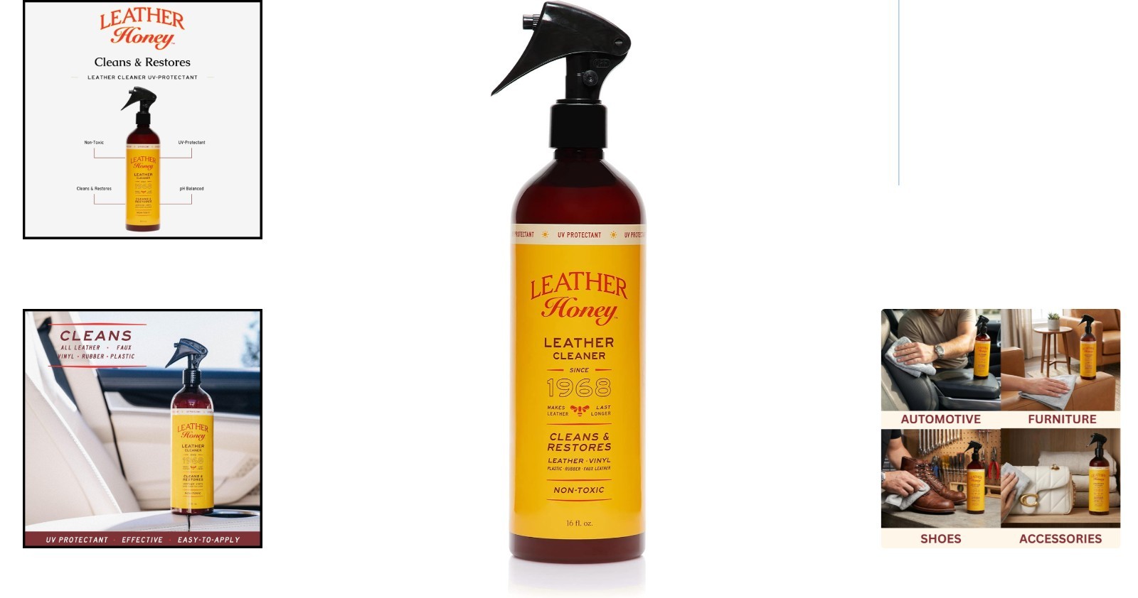 Non-Toxic Leather Care Spray – 16 Fl Oz, Cleans & Protects All Surfaces