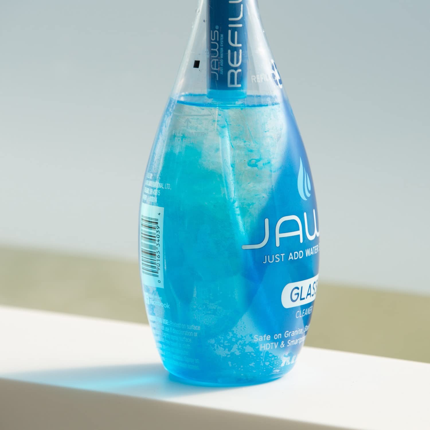 Glass Cleaner Bottle with 2 Refill Pods. Refillable Cleaning Supplies