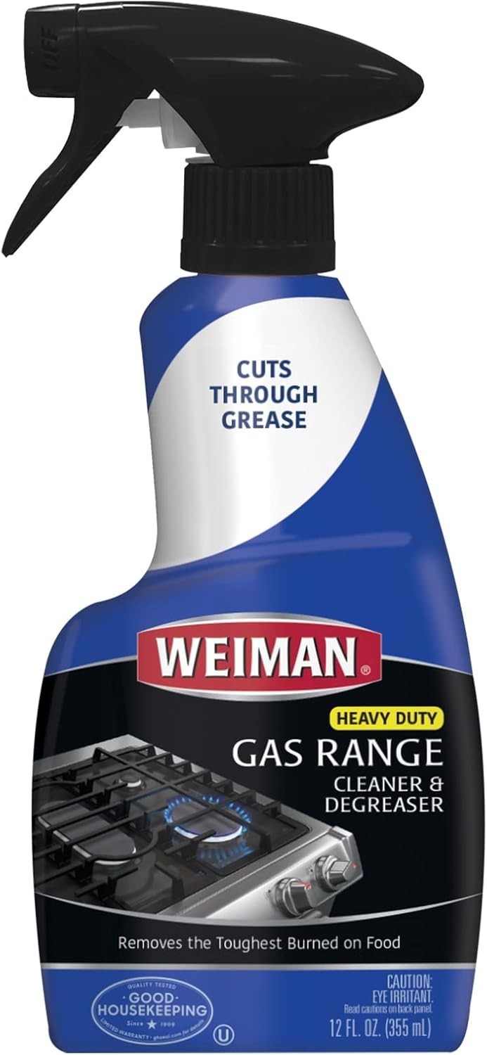 Powerful Degreaser for Gas Ranges – Streak-Free Spray, 12 oz, Natural Formula