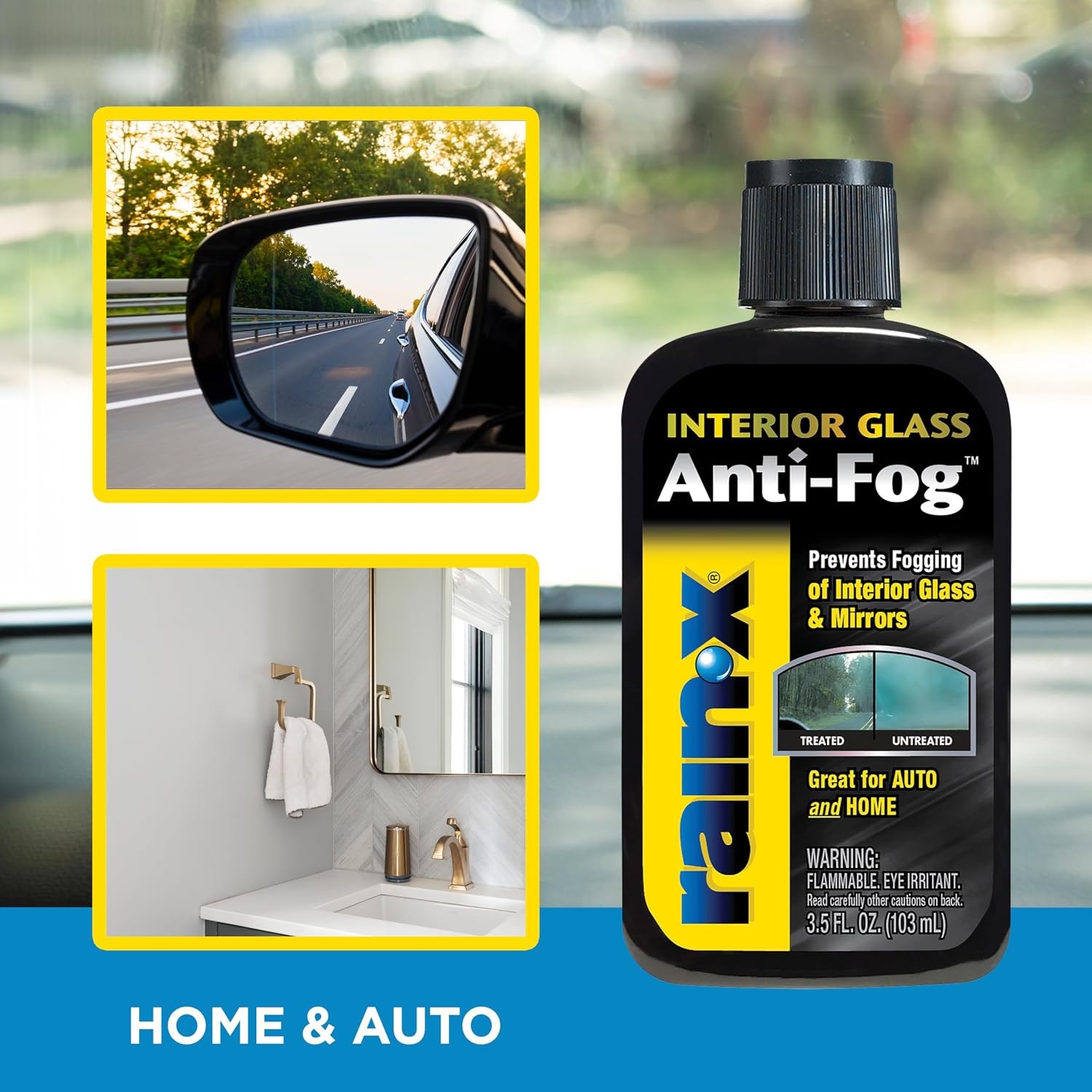 RAINX AF21106DW Glass Cleaner 3.5 oz. Container Size
